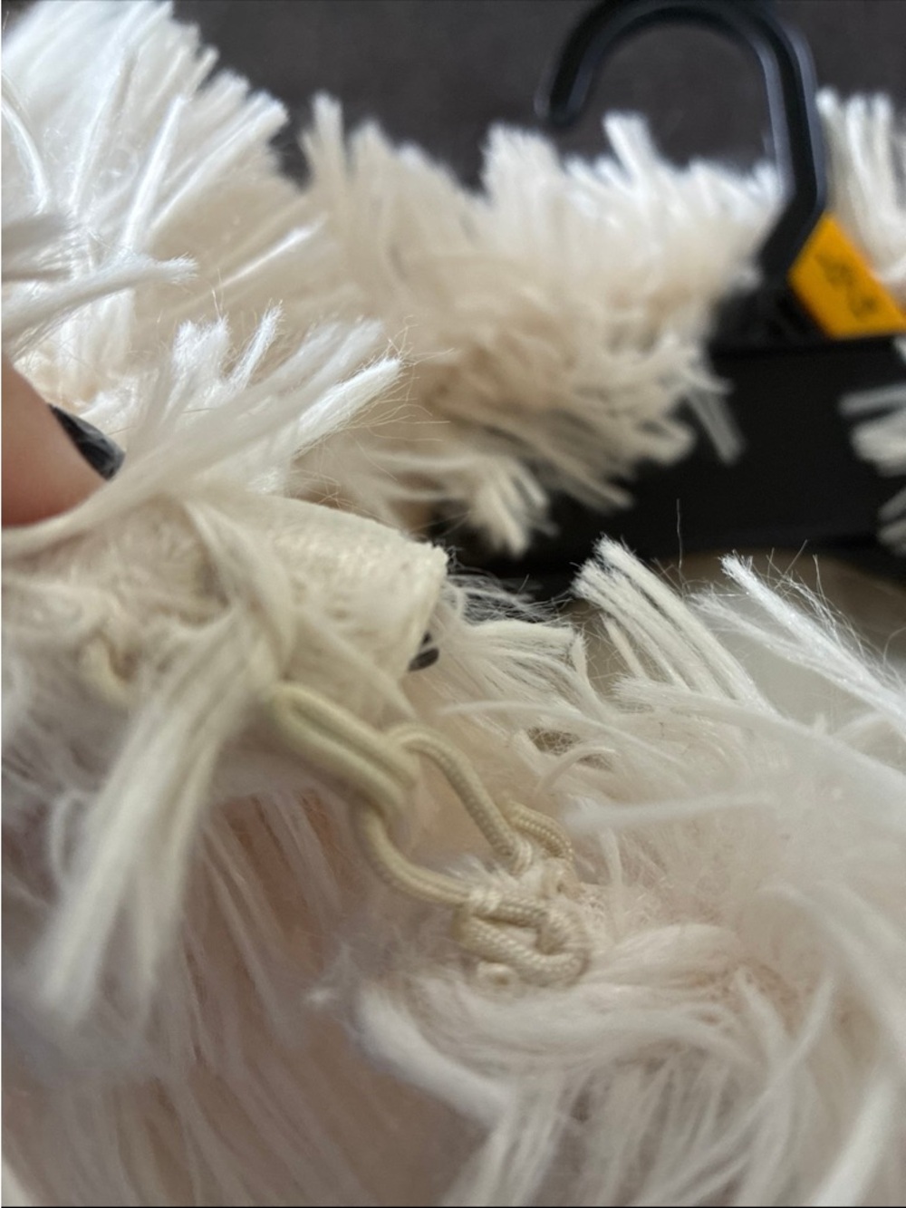 She + Sky Cream Fringe Teddy Jacket - Picture 5 of 6